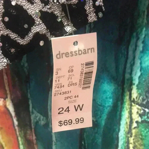 Collection dressbarn top/blouse black silver with iridescent sparkles - Picture 2 of 12